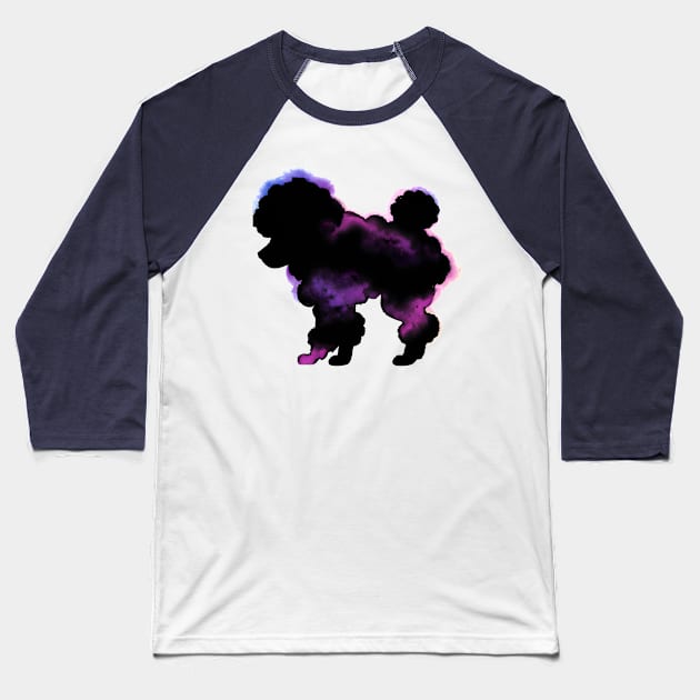 Fluffy Toy Poodle Cloud Art Baseball T-Shirt by Furrban